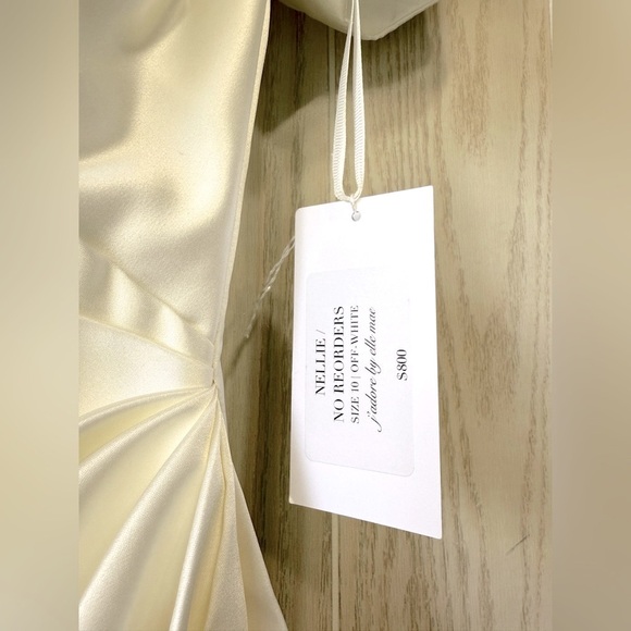 NELLIE – Jadore by Elle Mae Off-White Puff-Sleeve Wedding Dress Size 10 NWT - Picture 6 of 6